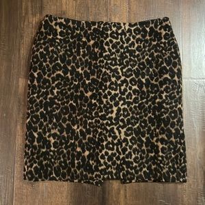 Talbots wool blend leopard skirt, size 14P